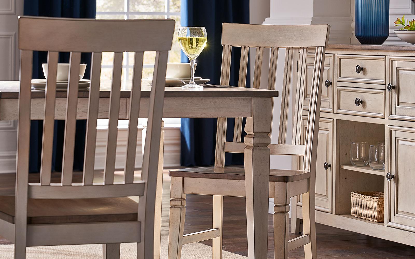 SLATBACK CHAIR WITH WOOD SEAT - Image 2