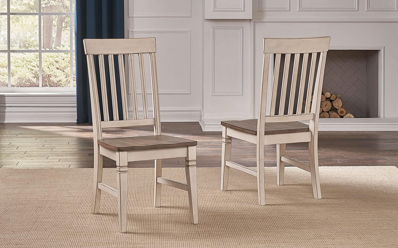 SLATBACK CHAIR WITH WOOD SEAT